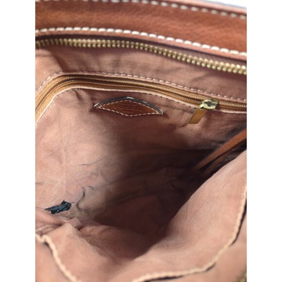 FOSSIL Crossbody Bag Handbag Purse Tan Leather Saddle Bag Vintage Brown - Picture 7 of 7